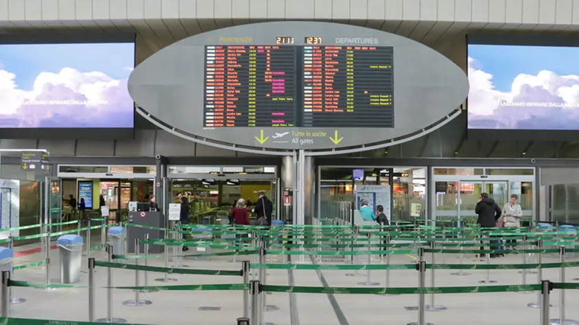 Foto Agenzia Candussi/ Mion/ Tessera, aeroporto Marco Polo/ Sciopero