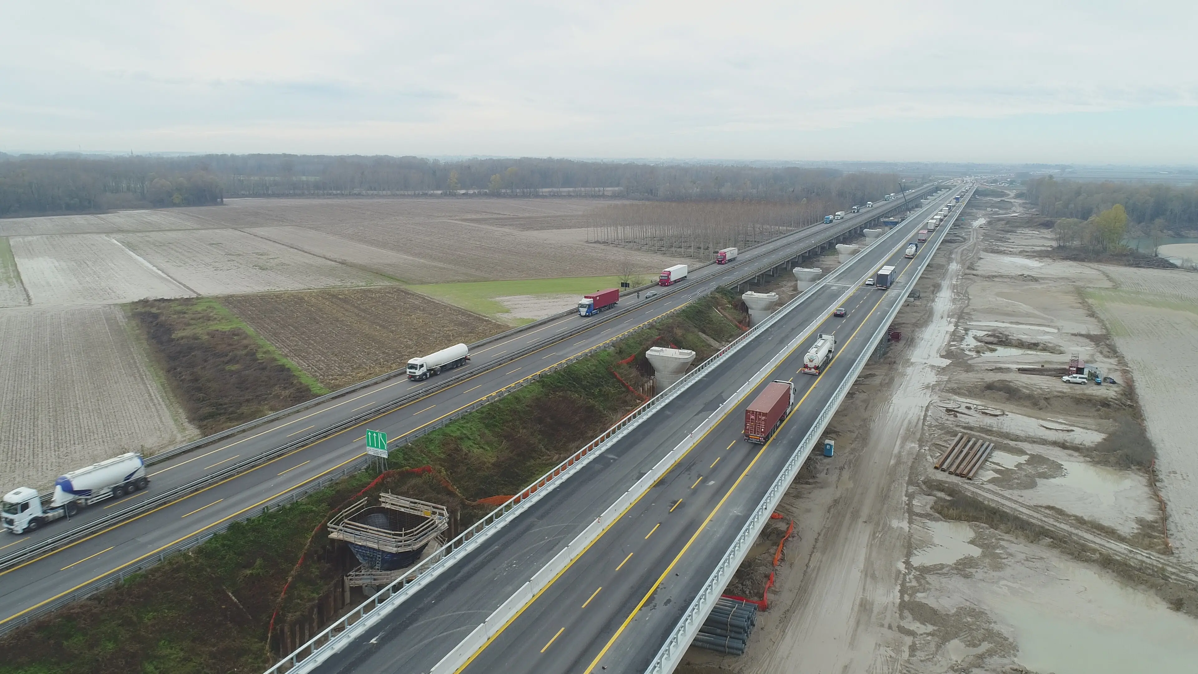 Lavori in corso per il nuovo viadotto sul Cavalcavia