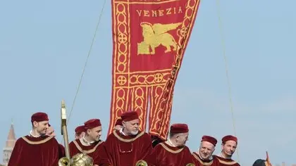 Interpress/M.Tagliapietra Venezia 17.05.2015.- Festa della Sensa. Corteo acqueo e Sposalizio col mare.