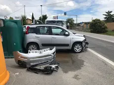 L'auto incidentata (foto Candussi)