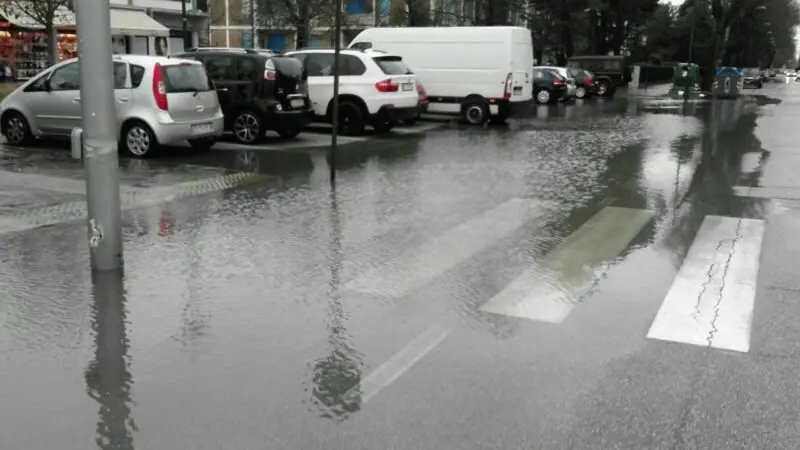 Pioggia al Lido di Venezia