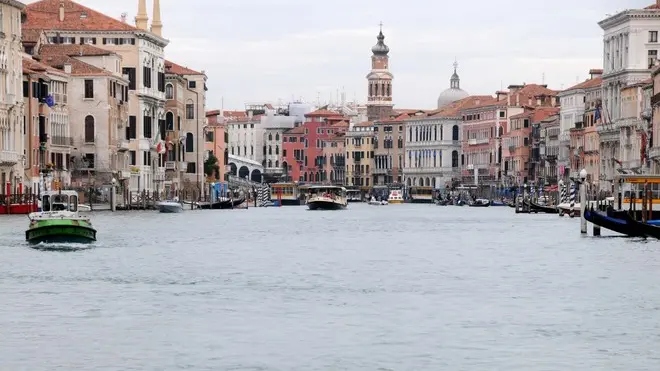 Interpress/Mazzega Morsego Venezia, 13.11.2013.- Sciopero Trasportatori, Canal Grande e Bacino San Marco liberi e senza moto ondoso.-