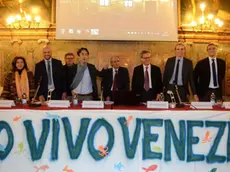 Interpress/M.Tagliapietra Venezia 20.01.2017.- Il Mio Futuro è Venezia. Ateneo Veneto. Da sx Nicoletta Frosini, Sebastiano Giorgi, Mauro Gasparinetti, Gian Angelo Bellati, Andrea Ferrazzi, Jacopo Berti.