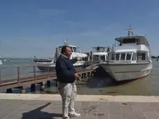 Interpress/gf..Tagliapietra Venezia 27.04.2018.- Protesta delle cooperative dei barcini per spostamento alle fondamente nuove.