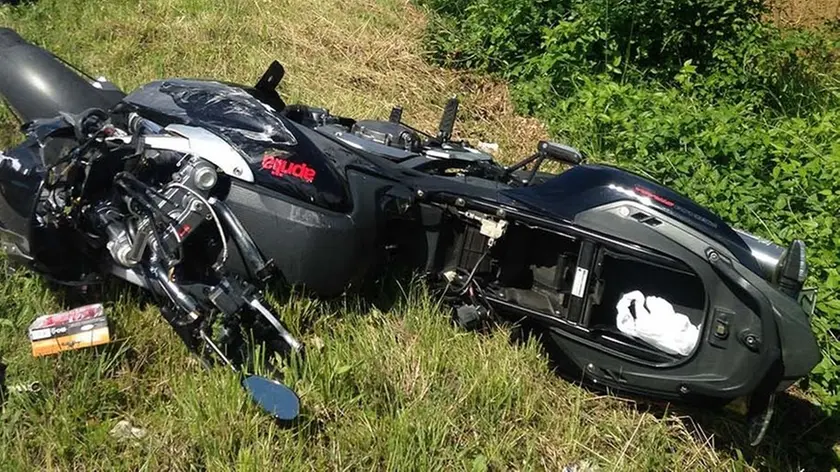 COLUCCI - DINO TOMMASELLA - PRAMAGGIORE - INCIDENTE MOTO ACCADUTO AD AZZANO. MOTOCICLISTA DI PRAMAGGIORE