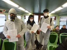 Interpress/M.Tagliapietra Venezia 04.03.2017.- Flashsmog. Saccafisola e voretto actv. Cabina arpav.