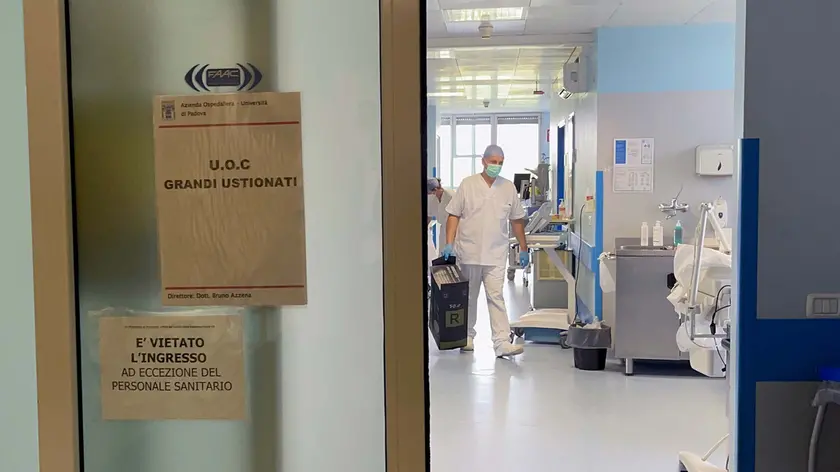 Il reparto Grandi Ustionati di Padova dove è morto l'uomo