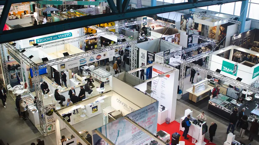 Un'immagine dall'alto dell'area espositiva della Fiera Alto Adriatico a Caorle