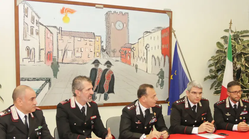 Foto Agenzia Candussi/ Mion/ Carabinieri Mestre/ Conferenza Stampa "Sgominata banda delle slot machine"