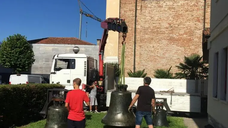 Le campane restaurate del campanile di Camponogara saranno esposte durante la sagra