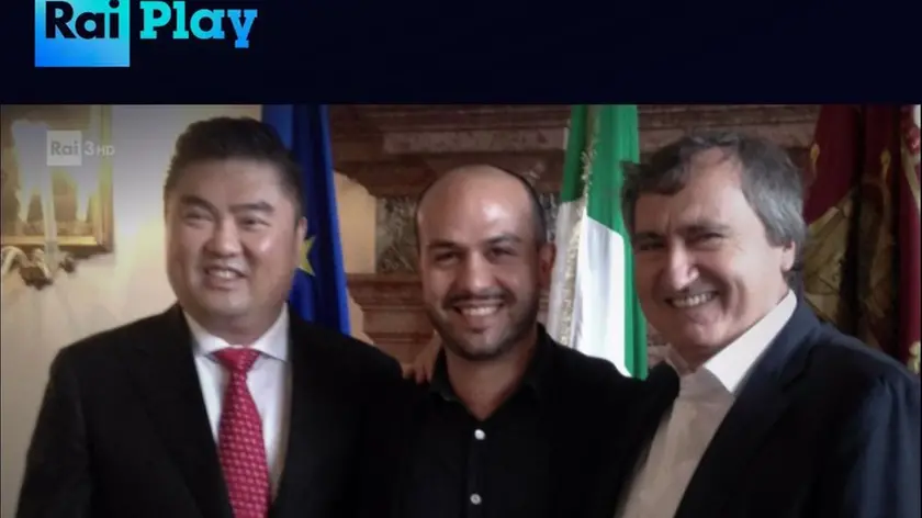 Kwong, Lotti e Brugnaro in un fermo immagine tratto da Report