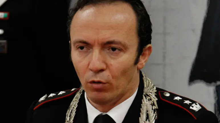 Agenzia Candussi, giornalista: Furlan. Conferenza stampa presso Comando Provinciale Carabinieri di Venezia in Via Miranese, Metre. Due arresti operazione "Machete". nella foto: ten. col. Graci