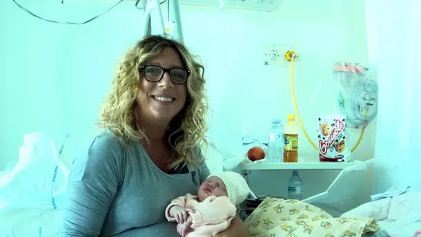 La mamma Giulia Carrer con la piccola Sofia