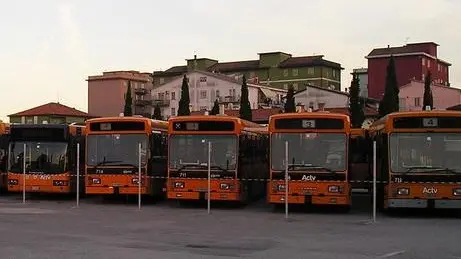 La flotta dei bus dell'Actv