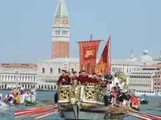 Interpress/M.Tagliapietra Venezia 17.05.2015.- Festa della Sensa. Corteo acqueo e Sposalizio col mare.