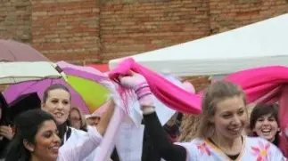 Tre immagini della festa organizzata ieri in piazza Sant’Andrea a Chioggia, nonostante la pioggia, nell’ambito della manifestazione nazionale «Se non ora quando?»