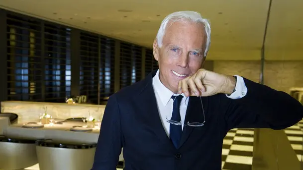 Lo stilista Giorgio Armani