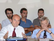 Interpress/Mazzega Venezia, 11.07.2017.- Comune di Venezia Commissione licenziamenti Thetis. Nella foto da sx Amm.Delegato Thetis Montanari ed alla sua dx Commissario Consorzio Venezia Nuova Giuseppe Fiengoe e Francesco Ossola