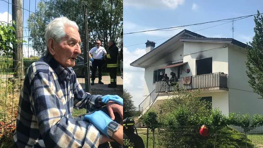 Nello Nadalin Zanon, il 92enne che ieri ha rischiato di morire per aiutare due fratelli di 19 e 14 anni e una terza persona, la fidanzata del più grande