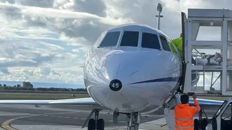 Il trasporto di un paziente con un velivolo dell'Aeronautica