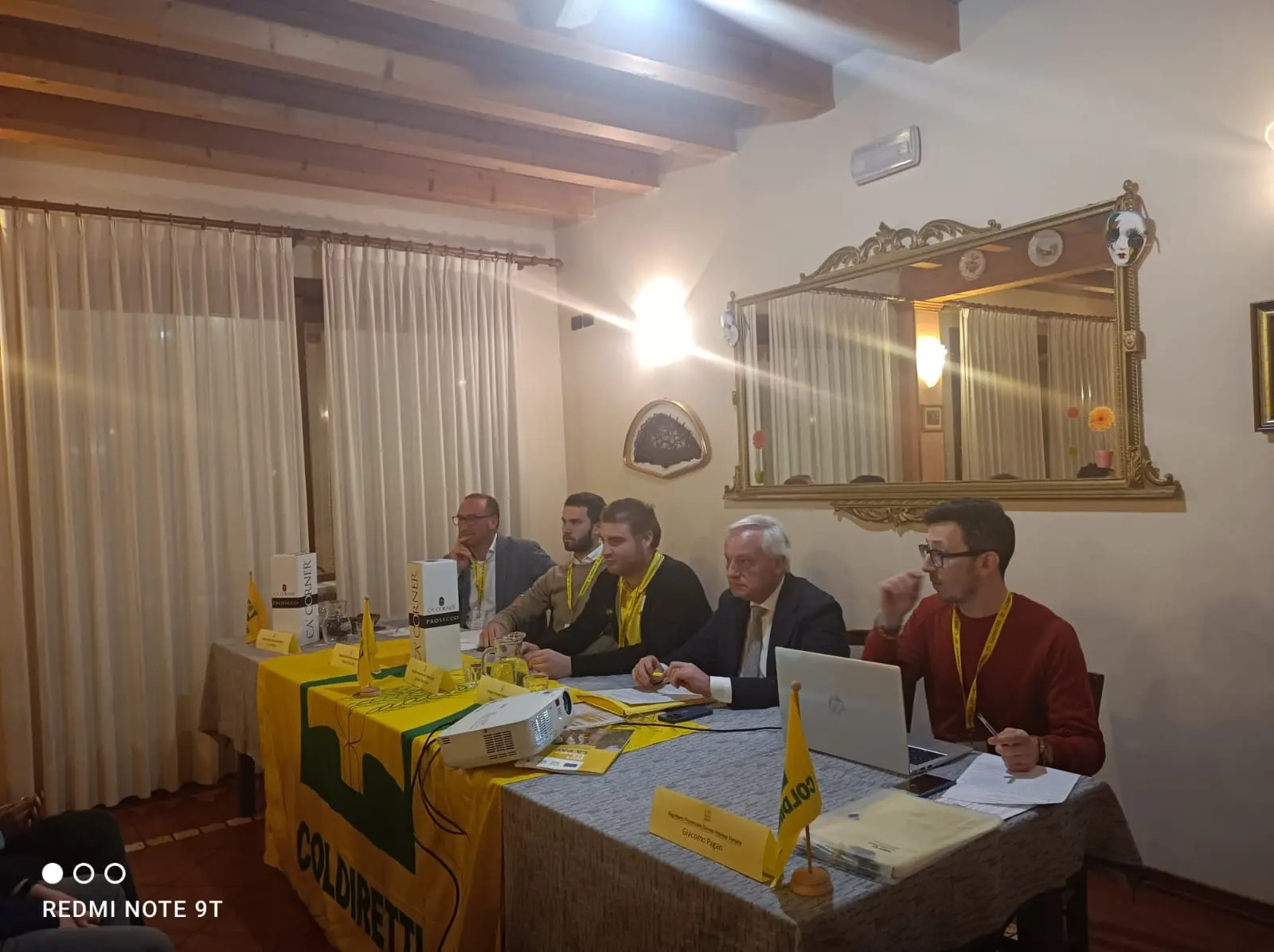 I responsabili provinciali della Coldiretti al tavolo dei relatori