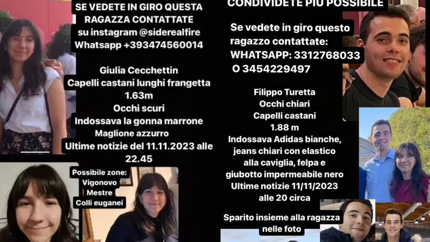 Gli appelli legati alla scomparsa dei due ragazzi, veicolati su instagram