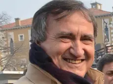 Interpress/Gf.Tagliapietra. Venezia 29.01.2016.- Il ministro Dario Franceschini con il sindaco Luigi Brugnaro all'Accademia delle Belle Arti.