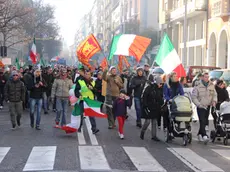 Corteo di protesta dei forconi per le vie di Mestre