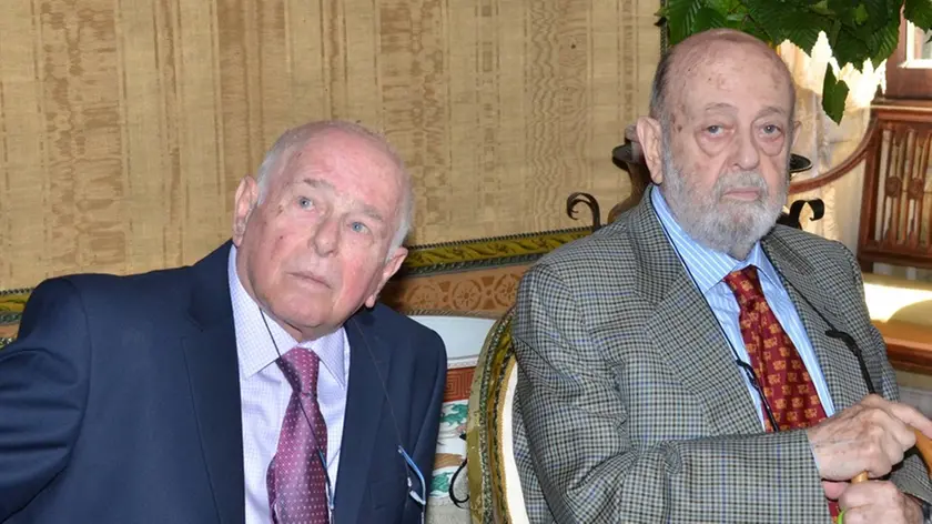 Interpress/Gf.Tagliapietra Venezia 17.06.2016.- il conte Marcello incontra l'ambasciatore di israele Naor Gilon l'amico Milanconper riccordare il l periodo della guerra