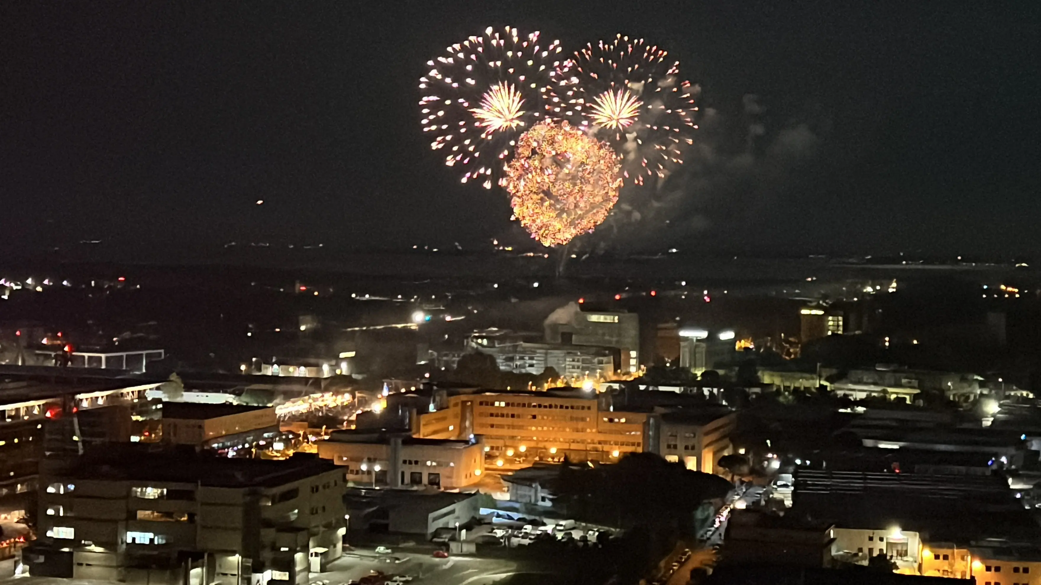 Venerdì sera alle 22 dalla zona di "Mes3Land", il lunapark di via Torino, sono partiti i fuochi d'artificio per festeggiare il patrono di Mestre, San Michele. Ecco lo spettacolo immortalato dal nostro fotografo, Lorenzo Porcile