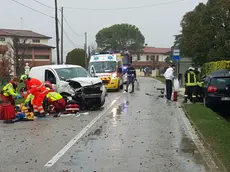 L'incidente di Sacile (Foto dal Messaggero Veneto)