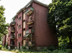 I danni delle palazzina di via Murialdo a Marghera. Nella foto l'ingresso della palazzina.