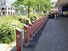 Stazioni di bike sharing completamente vuote - nella foto la stazione FS Mestre