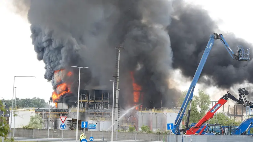 Incendio 3V Sigma Spa Marghera.Mestre, 15/05/2020.Foto A. Gilardi/Ag. Lorenzo Pòrcile