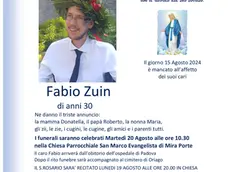 Fabio Zuin, morto a 30 anni