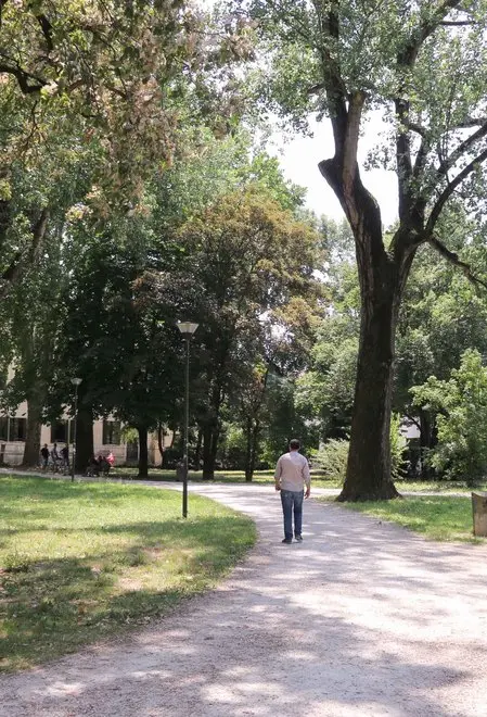 Foto Agenzia Candussi/ Scattolin/ Mestre, via Circonvallazione/ Veduta del parco e della villa Querini