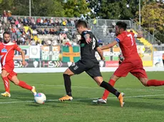 (CRUCCU) PORTOGRUARO 13/10/2013 MATTEO BOEM VENEZIA (MAGLIA NERA) VS SUDTIROL N¡8 CALAMAI (VENEZIA)