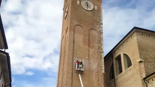 COLUCCI - DINO TOMMASELLA - PORTOGRUARO - LAVORI SUL CAMPANILE