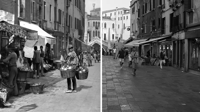 Com'era e com'è: San Leonardo, nella locandina della mostra "Visioni veneziane"