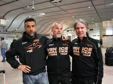 Rientro della Venice Marathon Running Team da Boston. Nella foto da sinistra: Paolo Simionato, Roberto Soggiu e Alessandro Rossi.