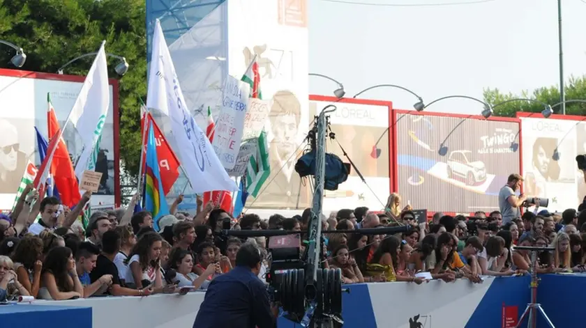 Interpress Mazzega Carrai Venezia, 27.08.2014.- Lido di Venezia, protesta dipendenti Comunali.-