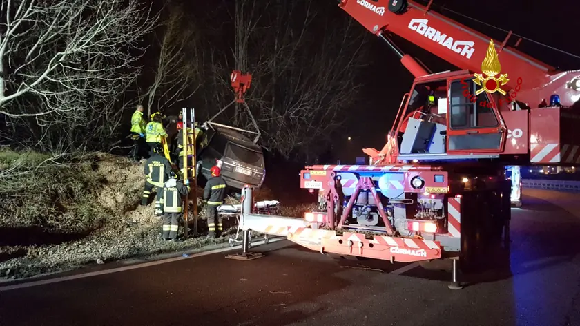 Un incidente sulla Romea di notte