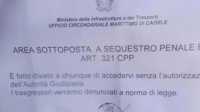 LAMANTEA - DINO TOMMASELLA -CAORLE - SEQUESTRO CASONE