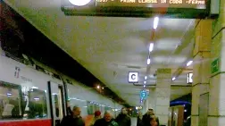 Il treno in ritardo a Padova