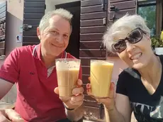 Angelo Zen in un momento felice con la moglie Patrizia