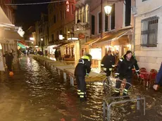 Interpress/M.Tagliapietra Venezia 13.10.2013.- Rottura Tubatura dell'acqua in Lista di Spagna a Cannaregio.